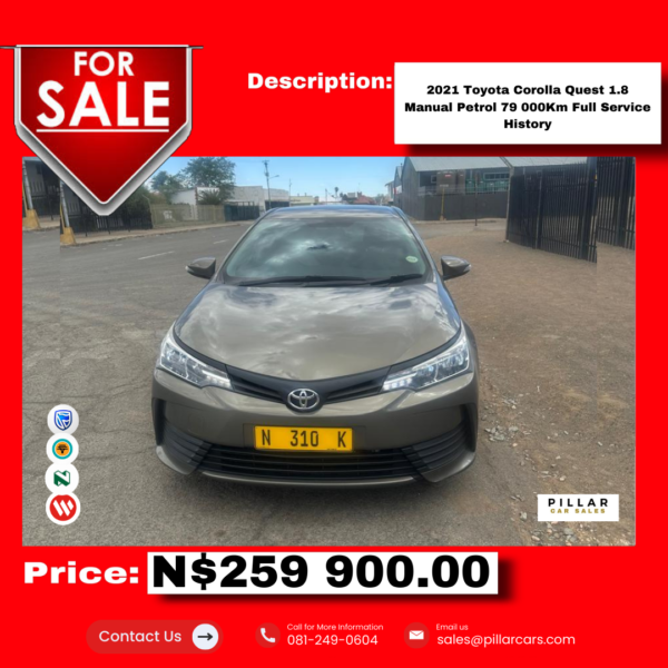 2021 Toyota Corolla Quest 1.8 M/T